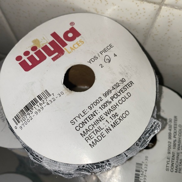 Vintage Wyla White Green Cream Lace & Beads Lot Of 11 Items - Picture 9 of 13